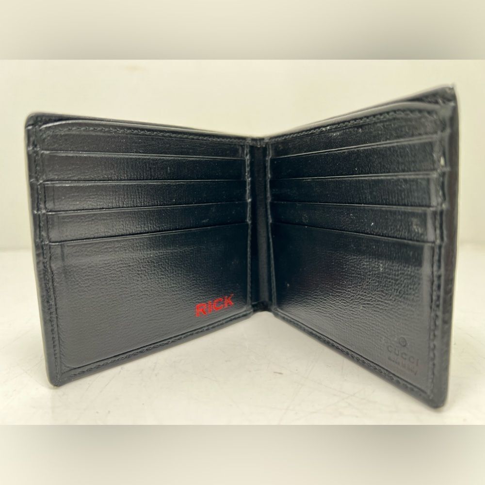 Gucci Men's Leather Grey GG Print Bifold Wallet - Picture 4 of 6